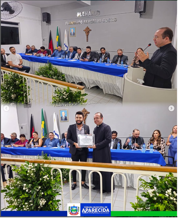 Imagem Na última sexta-feira, 5 de maio, a Câmara Municipal de Aparecida realizou uma Sessão Solene em comemoração aos 31 anos